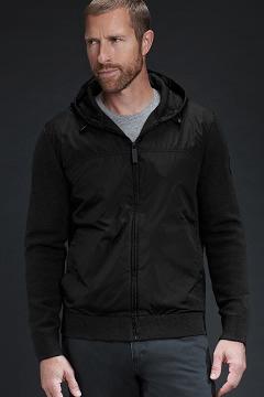 Ropa Canada Goose Hombre México - WindBridge Sudadera Con Capucha Black Label Negros NX4870692